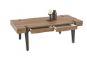 Salontafel \'Oaxen\' - Notenhout/Zwart