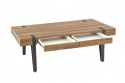 Salontafel \'Oaxen\' - Notenhout/Zwart