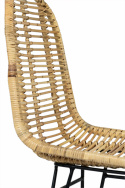 Stoel \'Gestreept riet\' - Natuur/Zwart
