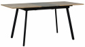 Eettafel \'Albon\' 120-160x80cm - Zwart/Eik