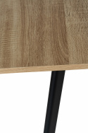 Eettafel \'Albon\' 120-160x80cm - Zwart/Eik