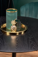 Eettafel \'Noir\' Rond 120cm - Zwart/Goud