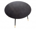 Eettafel \'Noir\' Rond 120cm - Zwart/Goud