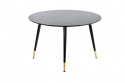 Eettafel \'Noir\' Rond 120cm - Zwart/Goud
