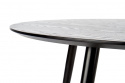Eettafel \'Noir\' Rond 120cm - Zwart/Goud