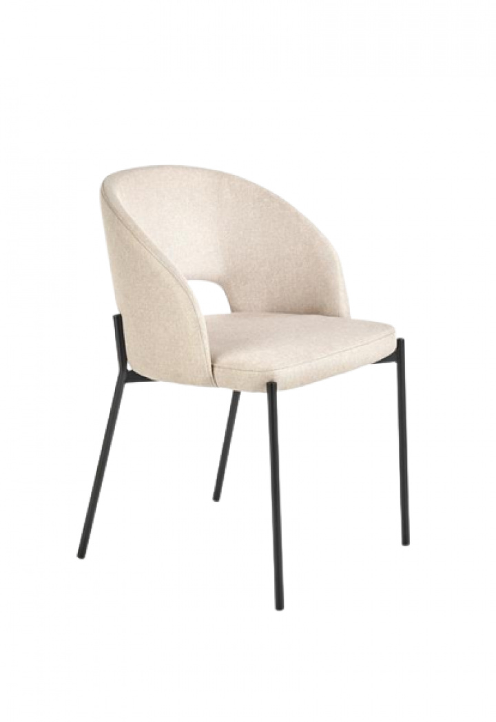 Stoel \'Mieres\' - Beige/Zwart in de groep Meubels / Zitmeubels / Stoelen bij Reforma (2010001176411)