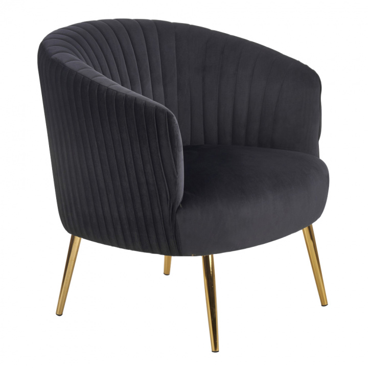Fauteuil \'Black Velvet\' - Zwart in de groep Meubels / Zitmeubels / Fauteuils bij Reforma (2010001176503)