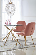 Eettafel \'Rondo\' Rond 110cm - Transparant/Goud