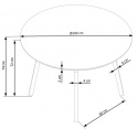Eettafel \'Barlog\' Rond 100cm - Grijs/Zwart