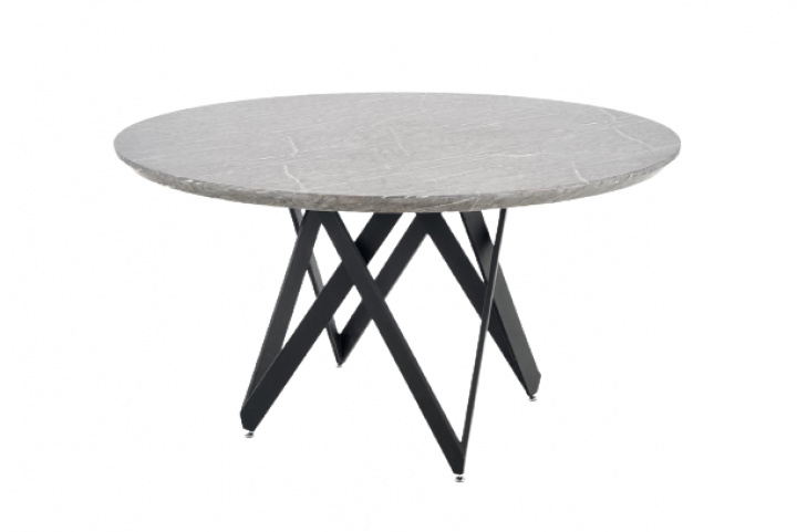 Eettafel \'Cruz\' Rond 140cm - Grijs/Zwart in de groep Meubels / Tafels / Ronde eettafels bij Reforma (2010001177234)