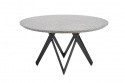 Eettafel \'Cruz\' Rond 140cm - Grijs/Zwart