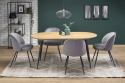 Eettafel \'Colorado\' 120-160cm - Natuur/Zwart