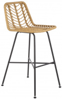 Barkruk \'Cane\' - Natuur/Zwart