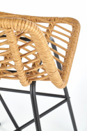 Barkruk \'Cane\' - Natuur/Zwart