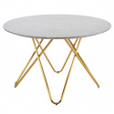 Eettafel \'Bonello\' Rond 120cm - Goud/Grijs