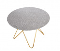 Eettafel \'Bonello\' Rond 120cm - Goud/Grijs