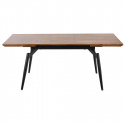 Eettafel \'Cambell\' 140-180x80cm - Eik/Zwart