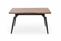 Eettafel \'Cambell\' 140-180x80cm - Eik/Zwart