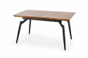 Eettafel \'Cambell\' 140-180x80cm - Eik/Zwart