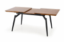 Eettafel \'Cambell\' 140-180x80cm - Eik/Zwart