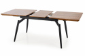 Eettafel \'Cambell\' 140-180x80cm - Eik/Zwart