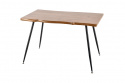 Eettafel \'Norudden\' 120x80cm - Zwart/Natuur 