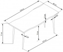 Eettafel \'Norudden\' 120x80cm - Zwart/Natuur 
