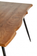 Eettafel \'Norudden\' 120x80cm - Zwart/Natuur 