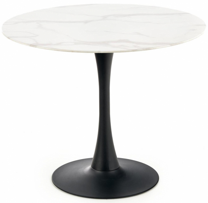 Eettafel \'Ambrosio\' Rond 90cm - Wit/Zwart in de groep Meubels / Tafels / Ronde eettafels bij Reforma (2010001177821)