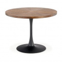 Eettafel \'Carmelo\' Rond 110cm - Hout/Zwart 