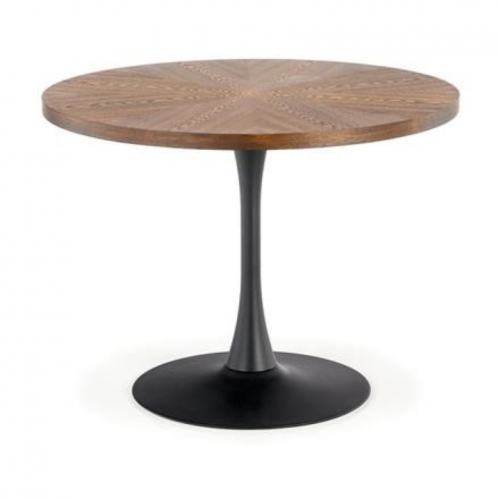 Eettafel \'Carmelo\' Rond 110cm - Hout/Zwart in de groep Meubels / Tafels / Ronde eettafels bij Reforma (2010001177838)