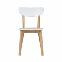 Stoel \'Nord\' - Wit/Hout