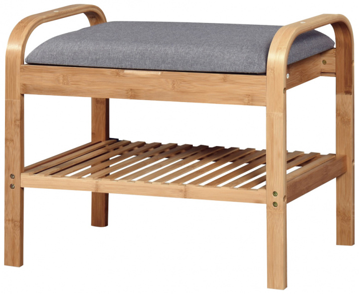 Schoenrek \'Sandee\' 60cm - Eik/Grijs in de groep Meubels / Planken & opslag / Hoed- en schoenenplanken bij Reforma (2010001179320)