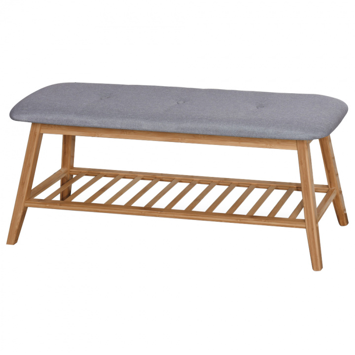 Schoenrek \'Sindi\' 100cm - Eik/Grijs in de groep Meubels / Planken & opslag / Hoed- en schoenenplanken bij Reforma (2010001179351)