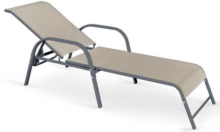 Ligstoel \'Mosler\' - Grijs in de groep Meubels / Tuinmeubelen / Ligstoelen & Zonnebedden bij Reforma (2010001179405)