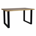 Eettafel \'Radus\' 140x85cm - Eik/Zwart 