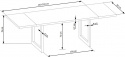 Eettafel \'Radus\' 140x85cm - Eik/Zwart 