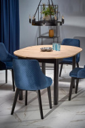 Eettafel \'Bjurholm\' 102-142x102cm - Natuur/Zwart 
