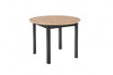 Eettafel \'Bjurholm\' 102-142x102cm - Natuur/Zwart 