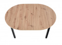 Eettafel \'Bjurholm\' 102-142x102cm - Natuur/Zwart 