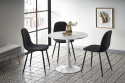 Eettafel \'Lorca\' Rond 80cm - Marmer/Wit