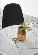Eettafel \'Lorca\' Rond 80cm - Marmer/Wit