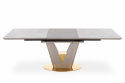 Eettafel \'Valentino\' 160-220cm - Grijs/ messing