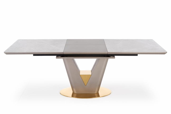 Eettafel \'Valentino\' 160-220cm - Grijs/ messing in de groep Meubels / Tafels / Eettafel bij Reforma (2010001188223)