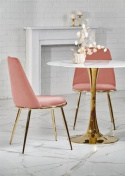 Eettafel \'Navarra\' Rond 90cm - Marmer/Goud