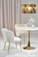 Eettafel \'Navarra\' Rond 90cm - Marmer/Goud