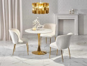 Eettafel \'Navarra\' Rond 90cm - Marmer/Goud