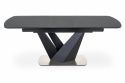 Eettafel \'Patrizio\' 160-200cm - Grijs/zwart