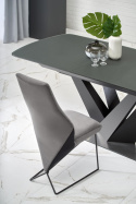 Eettafel \'Patrizio\' 160-200cm - Grijs/zwart