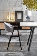 Eettafel \'Viksten\' 140-180x80cm - Zwart/Grijs